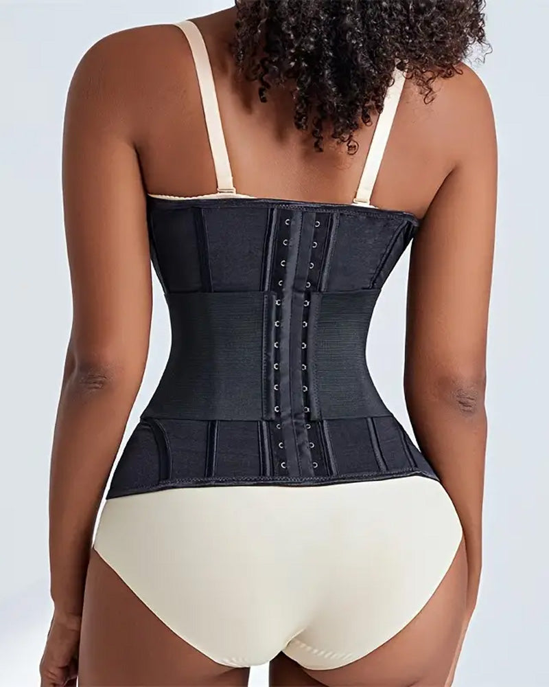 Entrenador de cintura con soporte para el busto, faja moldeadora, body con huesos de acero y abdomen plano