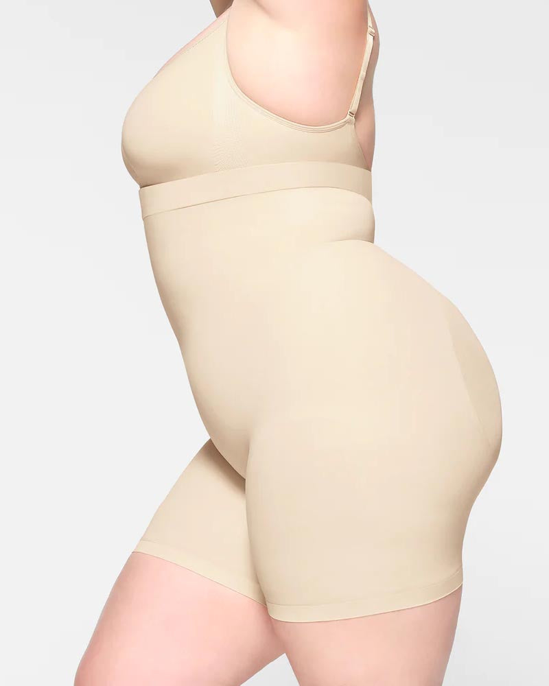 Pantalones cortos sin costuras con cintura alta que levantan la cadera