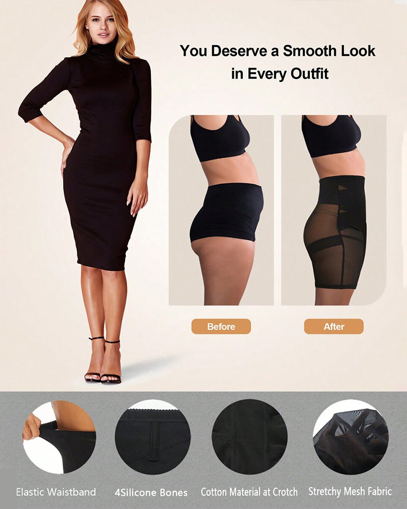 Cinturón de control de abdomen para mujeres, levantador de glúteos, pantalones cortos moldeadores delgados para muslos