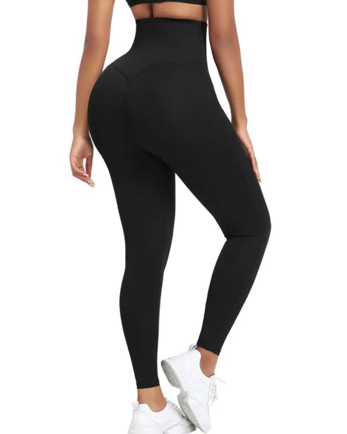 Leggings con control de abdomen de neopreno azul