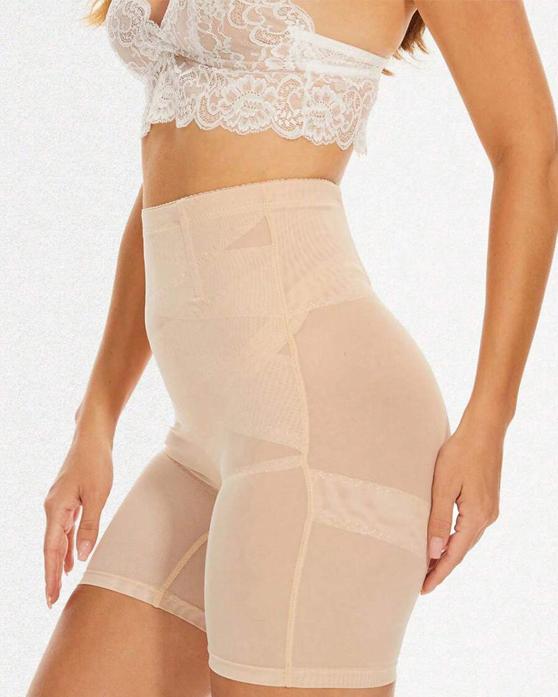 Cinturón de control de abdomen para mujeres, levantador de glúteos, pantalones cortos moldeadores delgados para muslos